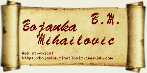 Bojanka Mihailović vizit kartica